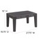 Merrick Lane Malmok Outdoor Coffee Table Faux Rattan Wicker Pattern Resin All-Weather Patio Coffee Table With Wood Plank Top Design